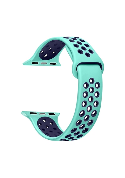Microsonic Apple Uyumlu  Watch 6 40Mm Sport Band Kordon Yeşil Lacivert
