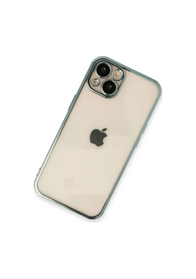 Apple İphone 14 Kılıf Razer Lensli Silikon - Yeşil Çok Renkli