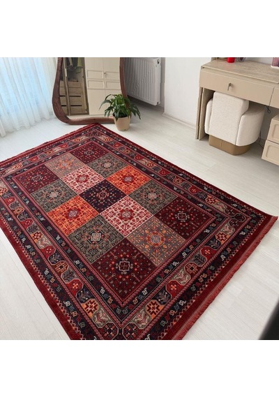 Andromeda Halı Artline Serisi 0l406c Salon Oturma Yatak Odası Halısı Kırmızı
