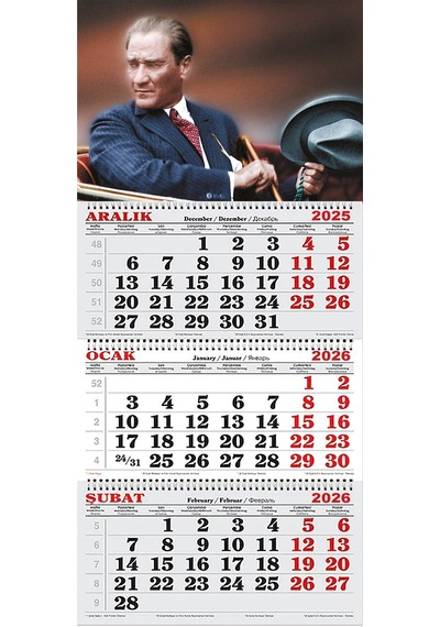 2025 Yılı Gemici Takvimi-atatürk Otomobilde