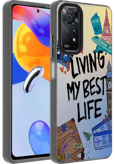 Ardemix Redmi Note 12 Pro 4g Kılıf Desenli Dragon Sert Kapak - Seyahat Seyahat