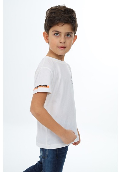 Toontoy Kids Toontoy Erkek Çocuk Oyun Konsol Baskılı Tişört Ekru