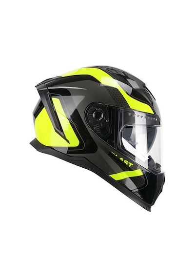 Cgm 311r Blast Race Kapalı Motosiklet Kaskı Sarı-siyah Parlak Siyah - Sarı