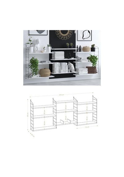 Decormet Lungo Raf Kitaplık Dec0013 Çok Renkli