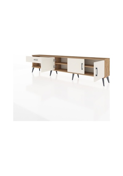 Arges Tv Ünitesi 2 Raflı Tek Çekmeceli 3 Kapaklı 220x30x51 Çam-aytaşı Aytası/aytası - Atlas Çam