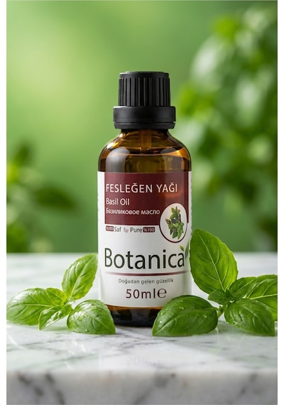 Botanica %100 Saf Fesleğen Yağı Masaj Rahatlatıcı Baş Ağrısı Destekleyici Doğal Uçucu Bitkisel 50 Ml 50 ML