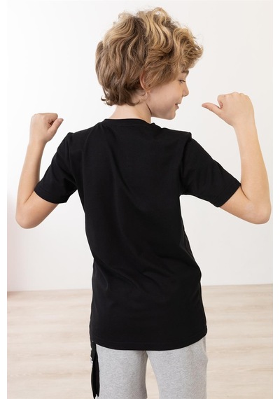 Brz Kıds Brz Kids Kaplan Baskılı Erkek Çocuk Kısa Kollu T-shirt-siyah Siyah
