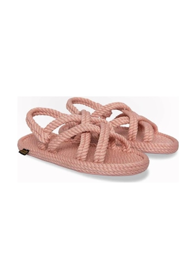 Bodrum Kauçuk Tabanlı Çocuk Halat Sandalet - Pembe