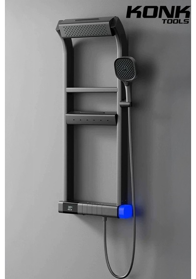Lüks Dijital Led Ekranlı Robot Duş Seti Lüks Şelale Ve Yağmur Duş Sistemi Krom