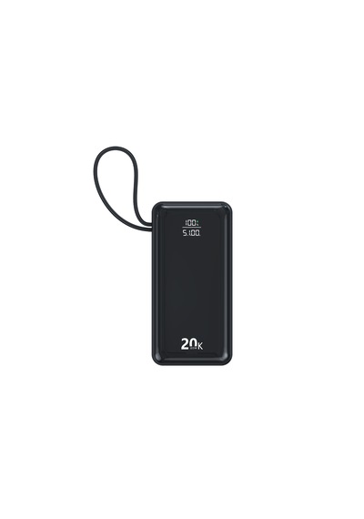 20.000 Mah Taşınabilir Şarj Aleti 22.5w Pd Hızlı Şarj Lcd Şarj Göstergeli 6 Port Powerbank Siyah