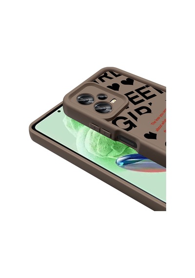 Xiaomi Redmi Note 12 5g Kılıf Kamera Korumalı Baskılı Arka Yüzey Zore Klas Kapak Beyaz