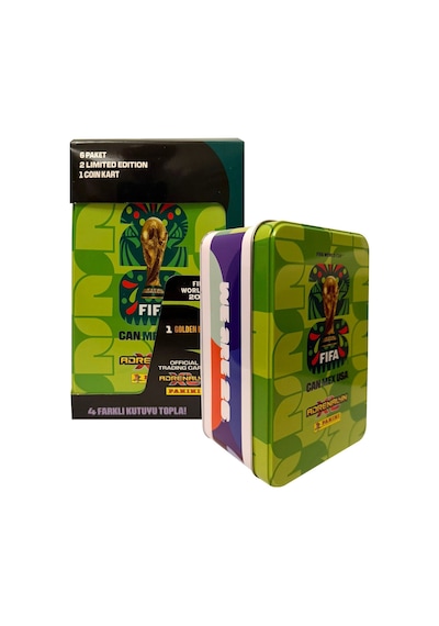 Dünya Kupası Fıfa World Cup 2026 Metal Kutu Tin Box Yeşil