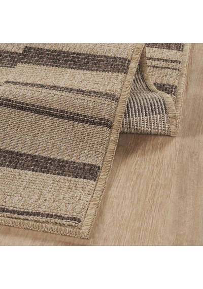 Kaşmir Halı Kilim Jüt Ravon Brown Salon Mutfak Halısı Yolluk Kahverengi