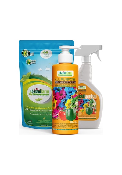 Ekosol Farm Sıvı Gübre Seti 3 Ürün 1 Arada 500 ML + Sprayer + 1.5