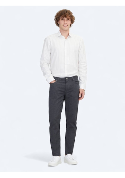 Kip Antrasit Dokuma Regular Fit Casual Pamuk Karışımlı Pantolon Antrasit