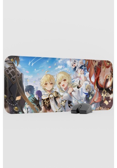 Aether Lumine Genshin Impact Anime Gacha V3 - 70x30 Xl Gaming Mouse Pad Fare Altlığı