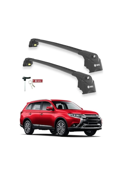 Turtle Mitsubishi Outlander Mk3 2013-2021 Ara Atkı Air2 Siyah