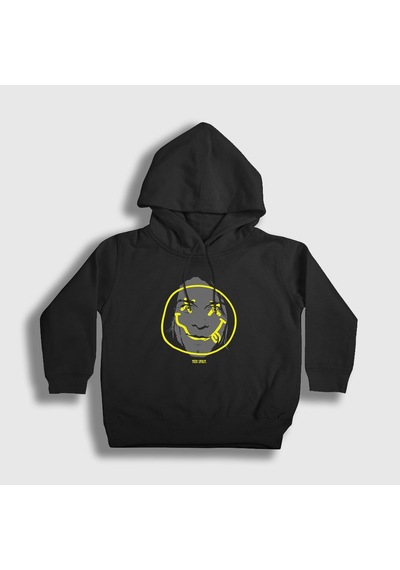 Presmono Unisex Çocuk Teen Spirit Nirvana Kurt Cobain Kapüşonlu Sweatshirt Siyah