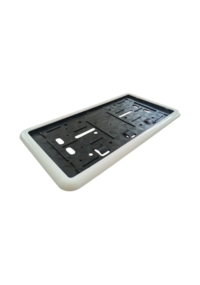 Çerçeveli Dikdörtgen Plakalık Plaka Altlığı Beyaz 32x17cm 1 Adet