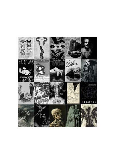 Punk Gotik Poster Seti- 20 Adet-a5