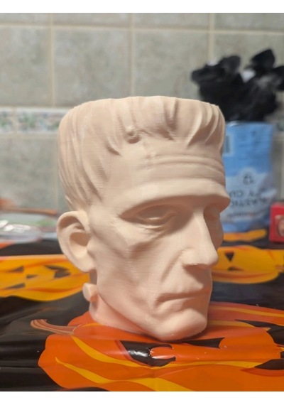 Halloween Cadılar Bayramı Dekoratif Frankenstein Kafa Şekerlik Kase Masa Üstü Dekor
