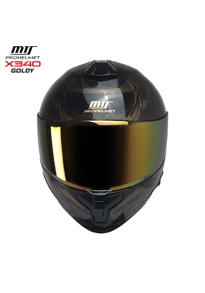 X340 Goldy Full Face Kask Fiber Dış Kabuk Ece / Dot / Ce Onaylı X340 Goldy