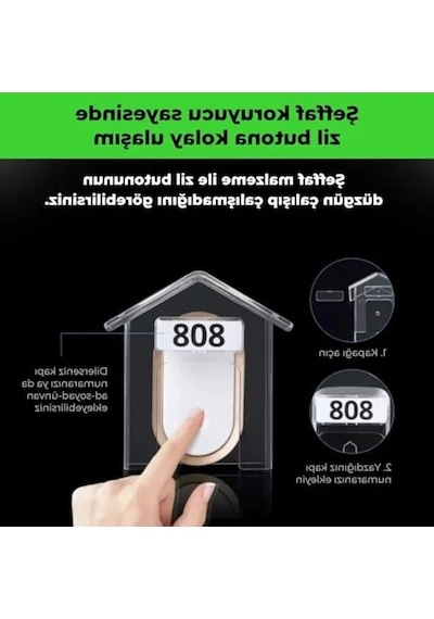 Su Geçirmez Kablosuz Kapı Zili Koruyucu Kapak, Dış Mekan İçin