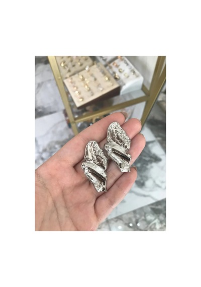 Silver Tasarım Küpe Gümüş