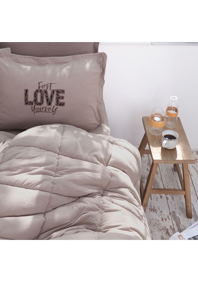 Karaca Home Motto Cotton Comfort Çift Kişilik Bej