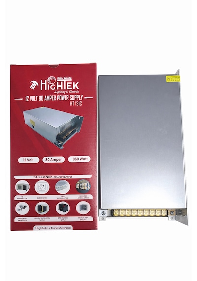 12v 80a Metal Kasa Güç Kaynağı 12 Volt 80 Amper Trafo Adaptör Endüstriyel Led/pcb/elektronik