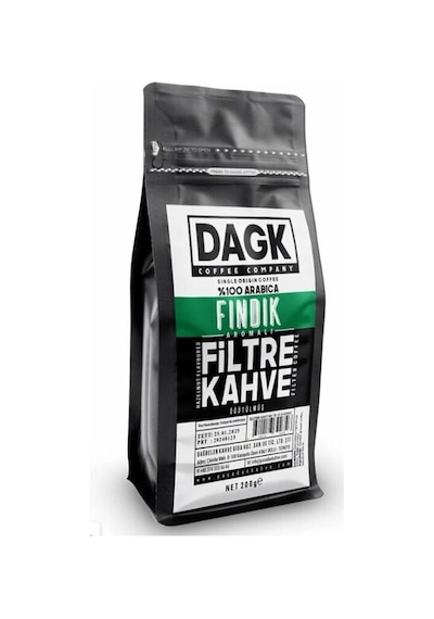 Dagk Fındıklı Filtre Kahve 200 Gr Çekirdek