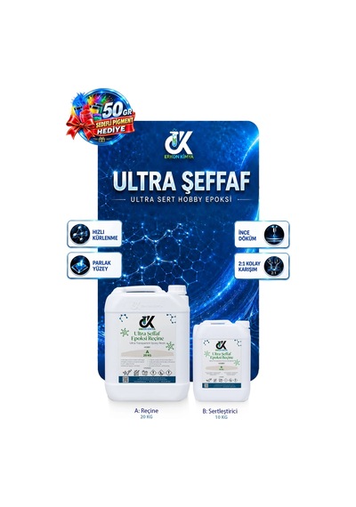 Erkon Kimya Ultra Şeffaf Hobby Epoksi 30 Kg