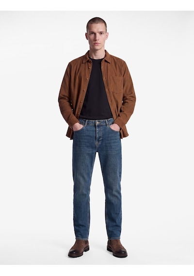 Koton Normal Bel Cepli Pamuklu Straight Jean Pantolon - Mark Jean Petrol 7wam40258nd
