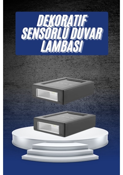 Northcity Solar Çift Taraflı Duvar Lambası - Güneş Enerjili Dış Mekan Aydınlatma