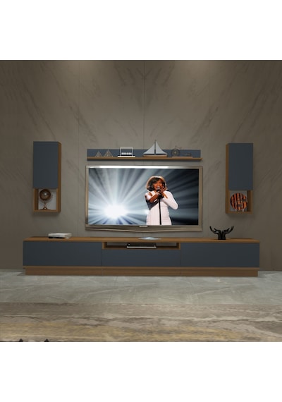 Decoraktiv Trendstyle 270das Mdf Tv Ünitesi Tv Sehpası Ceviz - Antrasit