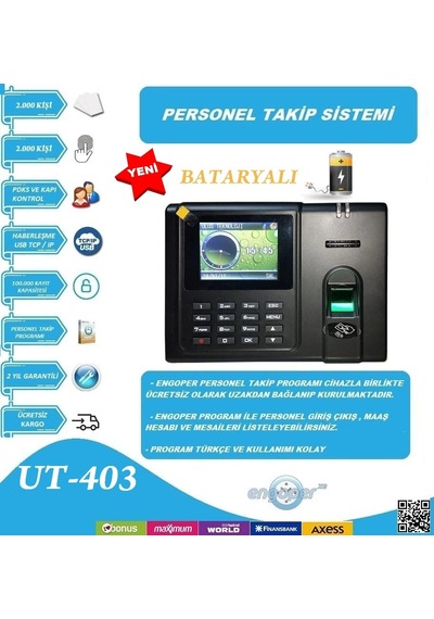 Elektrik Kesintilerine Karşı Bataryalı Parmak İzi Kart Okuyucu