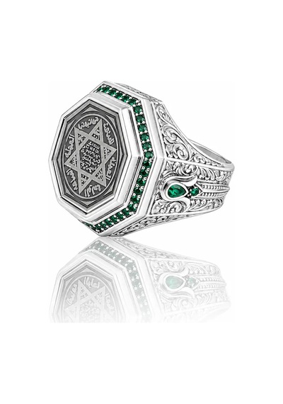 Nur Silver Gümüş Erkek Yüzük - Nur-yz83542