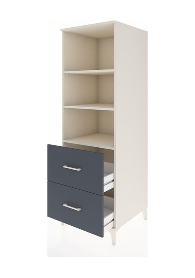 Kronos Dolap 3 Raflı 2 Çekmeceli 60x59x182 Aytaşı-antrasit Aytaşı