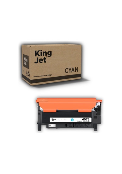 Kingjet Samsung Uyumlu Clt-y407s Standart Kapasiteli Mavi Cyan Çipli  Uyumlu Toner