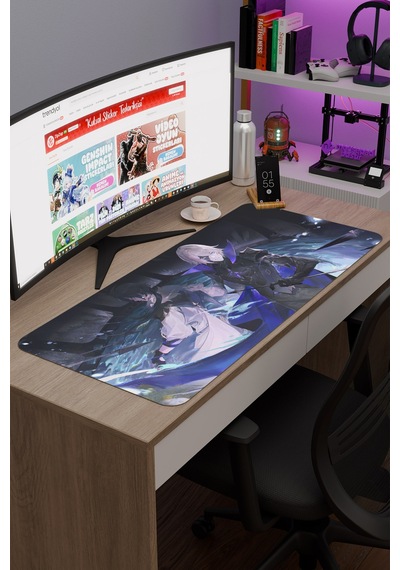 Dainsleif Genshin Impact Anime Oyuncu V4 - 90x40 Xxl Gaming Mouse Pad Fare Altlığı