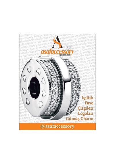Logolu Charm Gümüş Kaplama