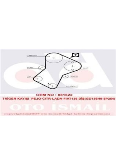 GATES 5049XS TRIGER EKSANTRIK KAYISI SCUDO DUCATO / 405 PARTNER E