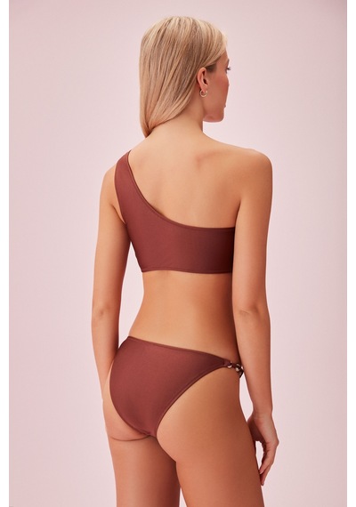 Suwen Maya Aksesuarlı Bikini Alt Sb25520019d019 Kahverengi