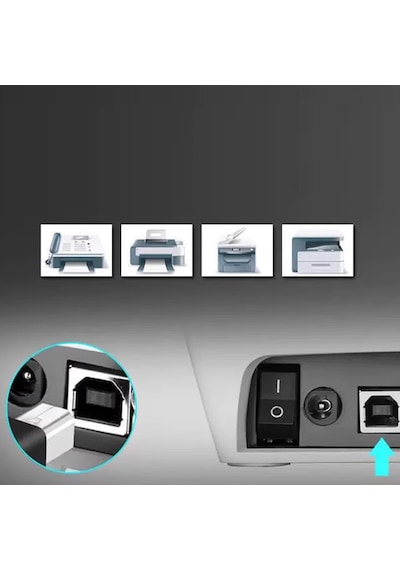 Yazıcı Ve Tarayıcı Uyumlu Usb Veri Kablosu Dayanıklı Tasarım 001