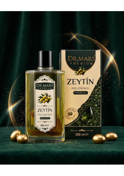 Dr.mars Premium Zeytin Kolonyası Parçacıklı 200 Ml, Cam Şişe