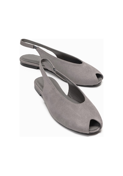 Luvishoes Serına Gri Süet Kadın Sandalet