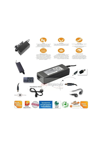 Laptopyedekparca HP Uyumlu Compaq Nx9030 Nx9040 Adaptör. Şarj Cihazı Güçlü Güvenli
