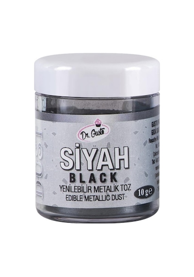 Yenilebilir Metalik Toz Siyah Boya 10 G