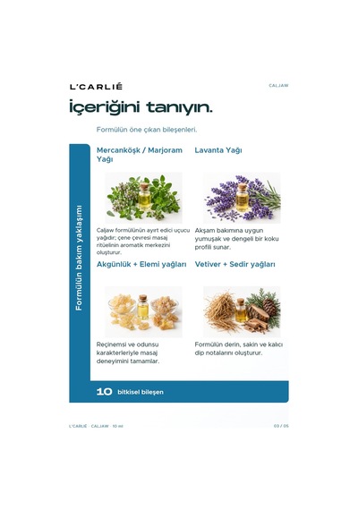 L'carlıe Caljaw Çene Çevresi Bakım Roll-on Gece Kullanımı 10 Ml