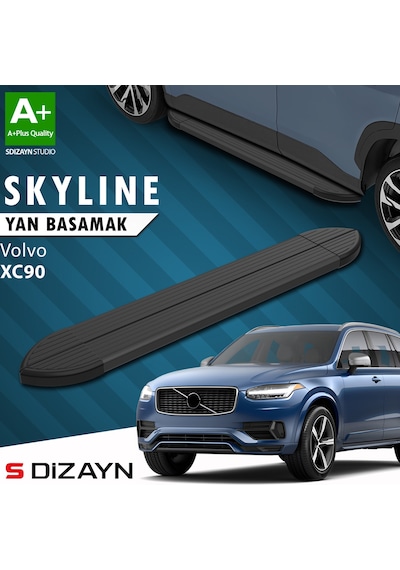 S-dizayn Volvo Xc90 2 Skyline Siyah Yan Basamak 193 Cm 2015-2019 A+ Kalite